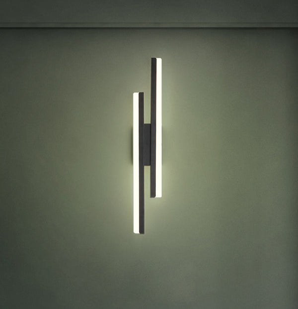 black gold iron acrylic linear led wall light