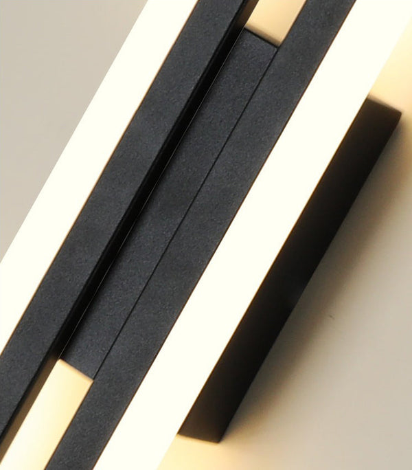 black gold iron acrylic linear led wall light