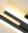 black gold iron acrylic linear led wall light
