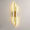 black gold iron acrylic linear led wall light