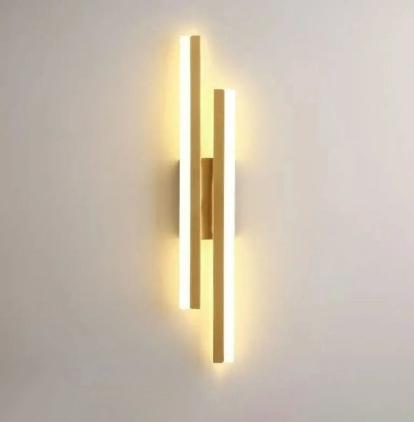 black gold iron acrylic linear led wall light