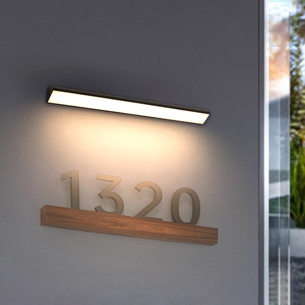 black iron acrylic linear led wall light 2
