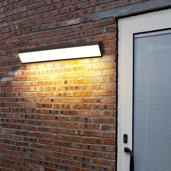 black iron acrylic linear led wall light 2