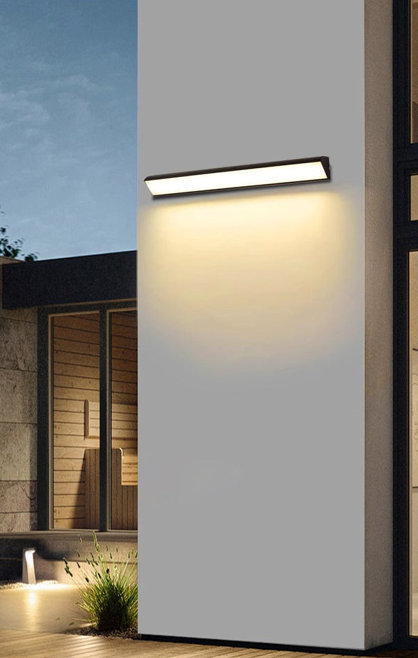 black iron acrylic linear led wall light 2