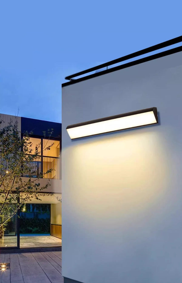 black iron acrylic linear led wall light 2