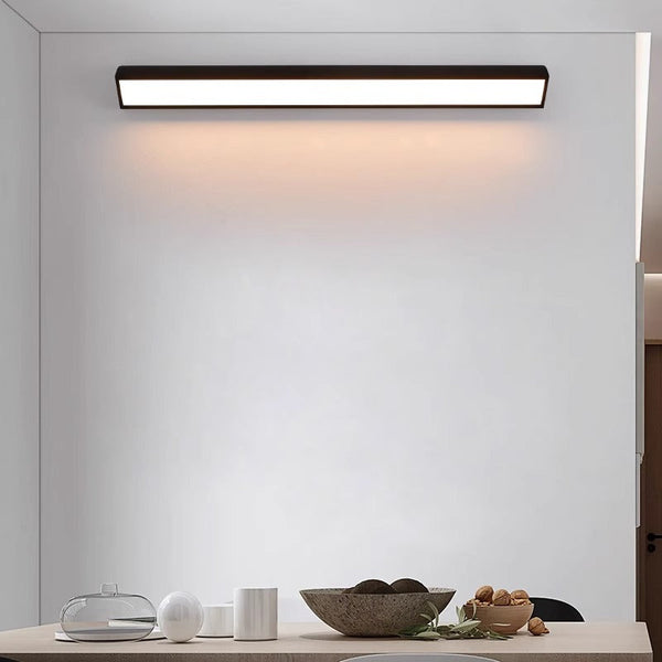black iron acrylic linear led wall light 2