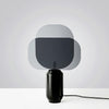 black iron table lamp smoke gray acrylic shade for bedroom office