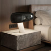 black marble iron hemisphere table lamp