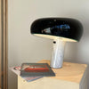 black marble iron hemisphere table lamp