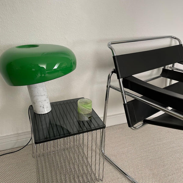 black marble iron hemisphere table lamp