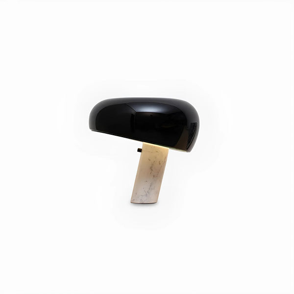 black marble iron hemisphere table lamp