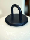 black metal glass table lamp with handle for bedside reading