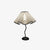 black metal table lamp with white linen shade for bedside and office