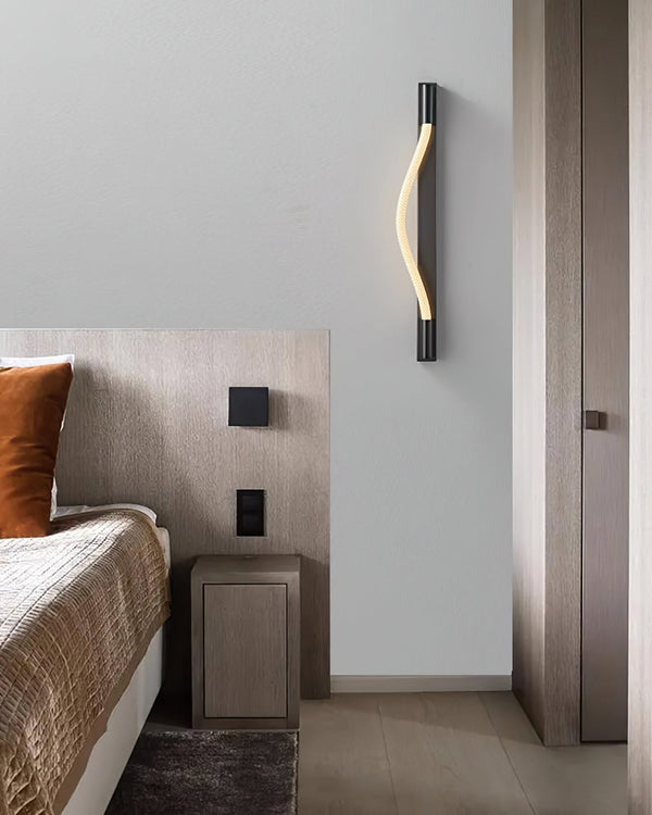 black silicone flexible led wall sconce