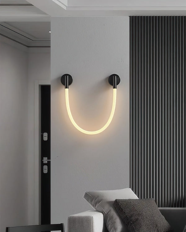 black silicone flexible led wall sconce