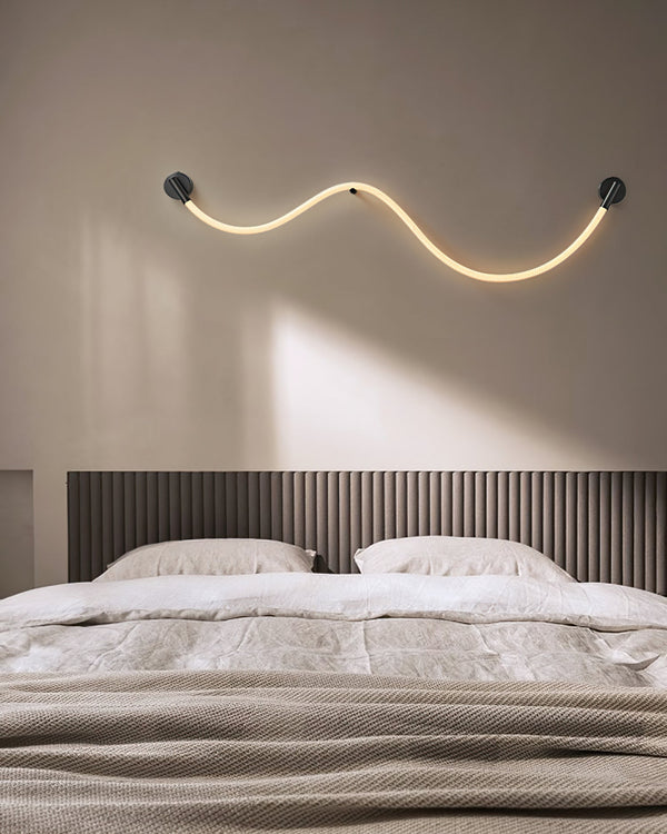 black silicone flexible led wall sconce