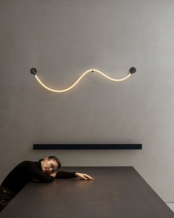 black silicone flexible led wall sconce
