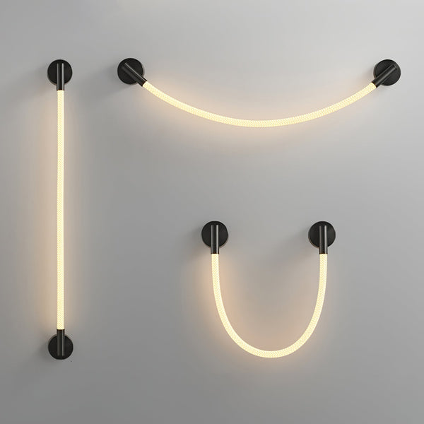 black silicone flexible led wall sconce