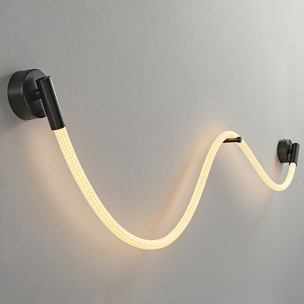black silicone flexible led wall sconce