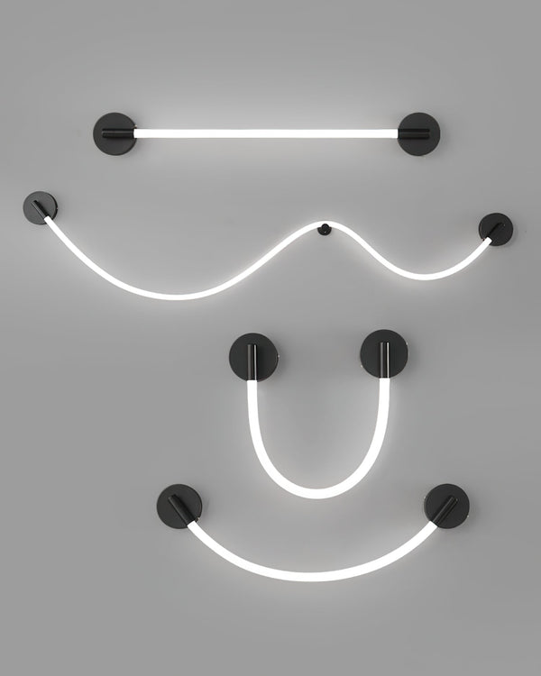 black silicone flexible led wall sconce