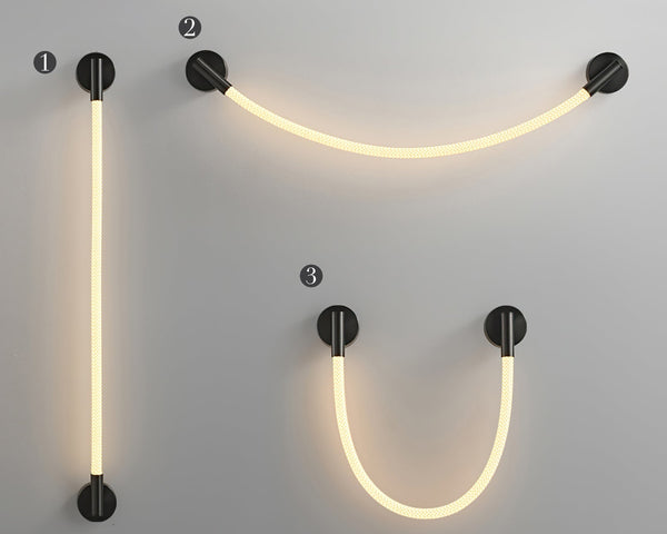 black silicone flexible led wall sconce