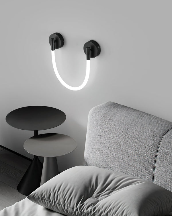 black silicone flexible led wall sconce
