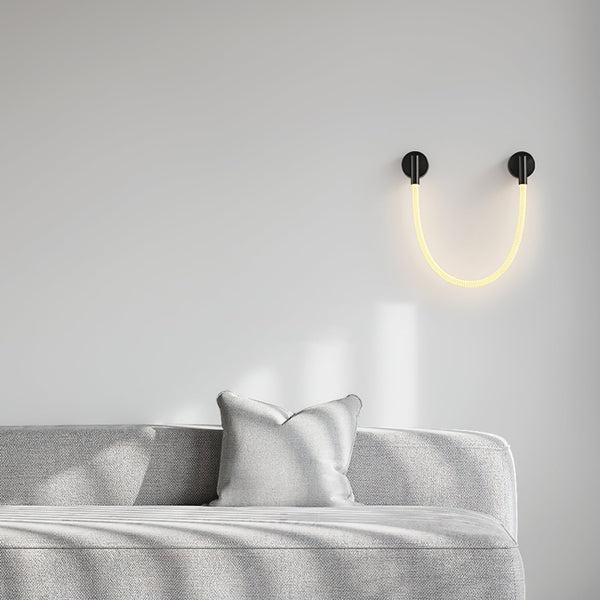 black silicone flexible led wall sconce