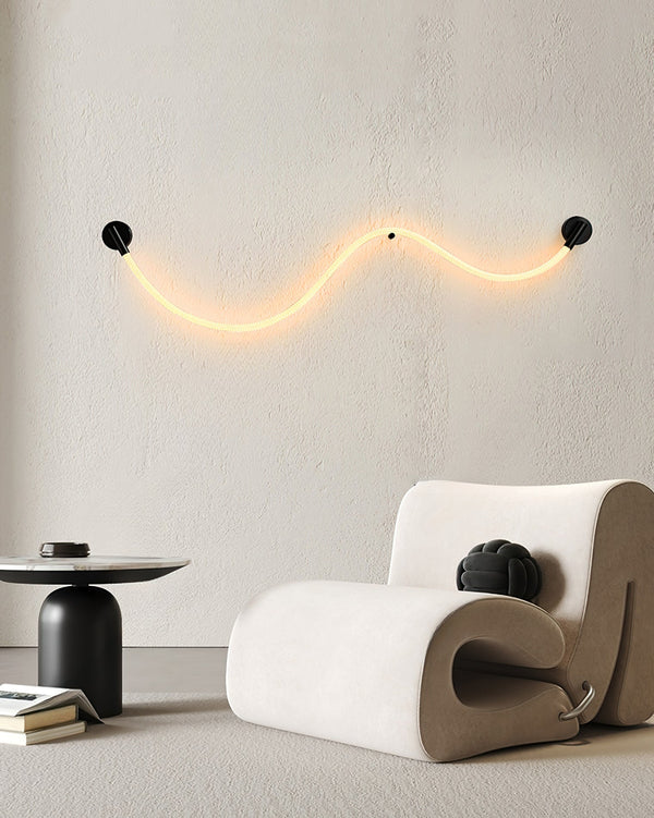 black silicone flexible led wall sconce