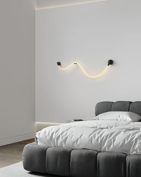 black silicone flexible led wall sconce