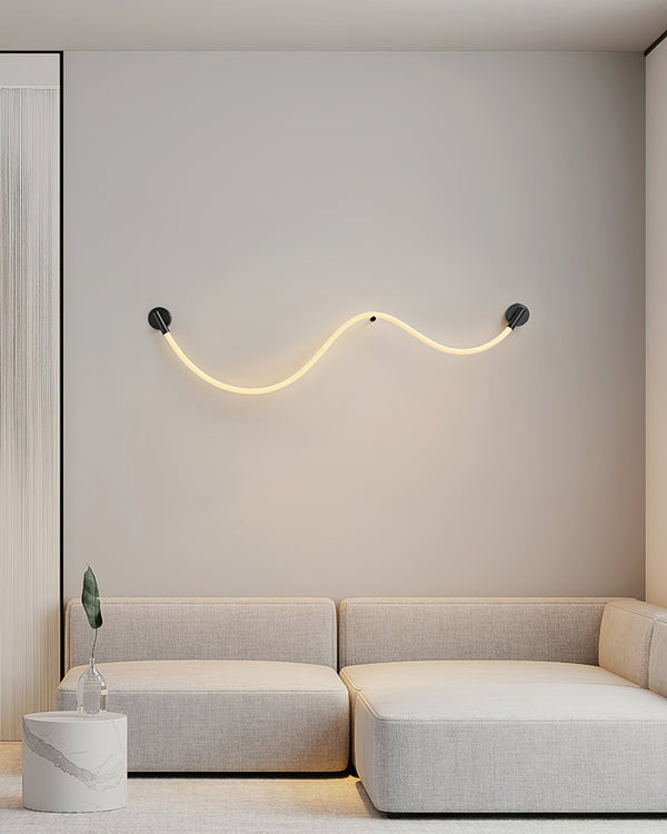 black silicone flexible led wall sconce