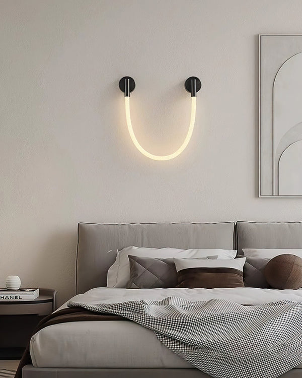 black silicone flexible led wall sconce