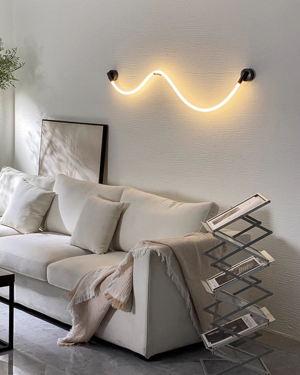 black silicone flexible led wall sconce