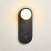 black travertine cylinder wall sconce white glass