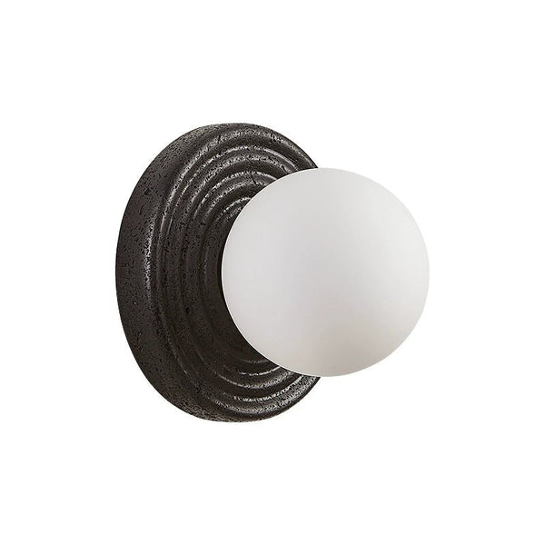 black travertine opal glass globe wall sconce 2