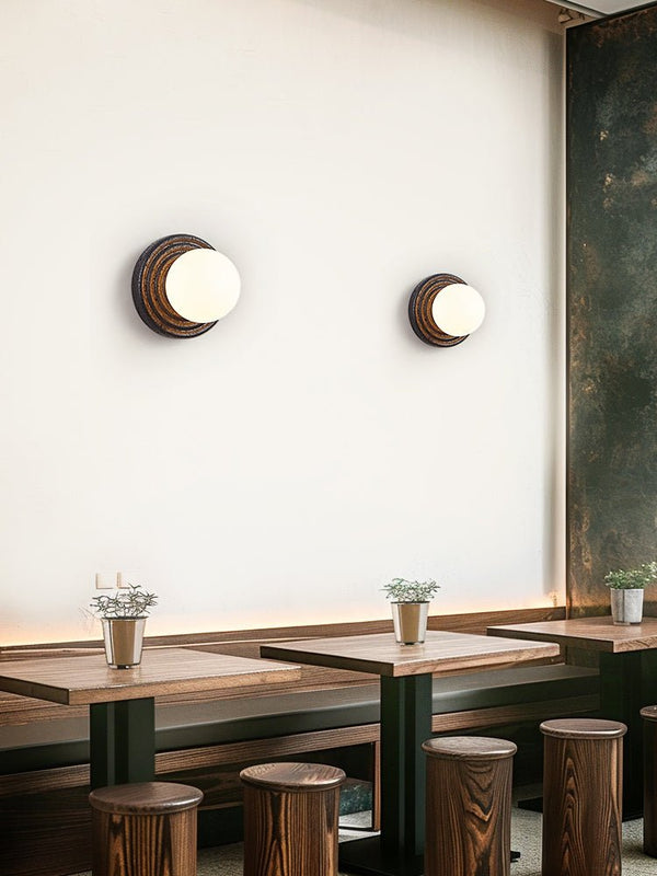 black travertine opal glass globe wall sconce 2
