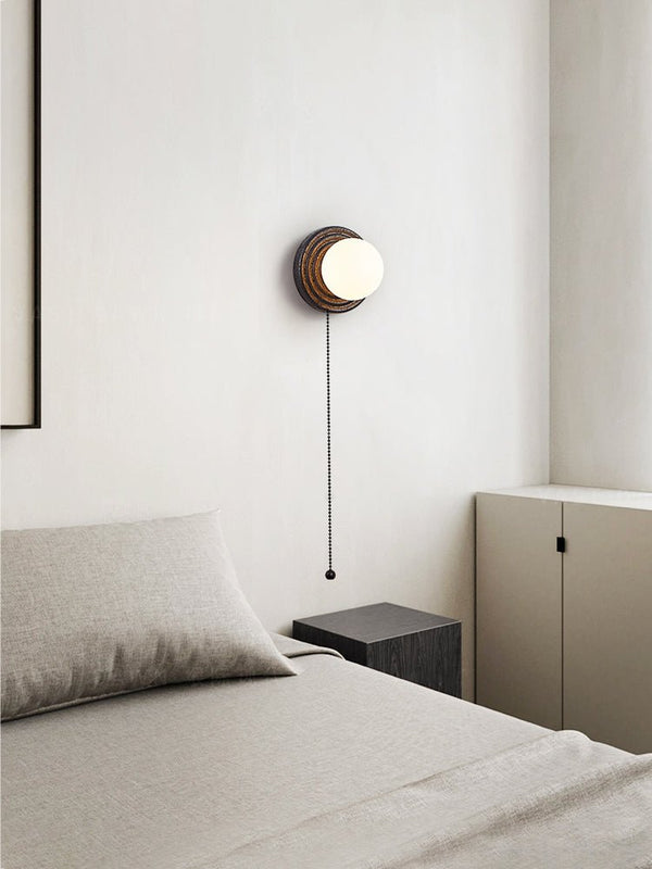 black travertine opal glass globe wall sconce 2