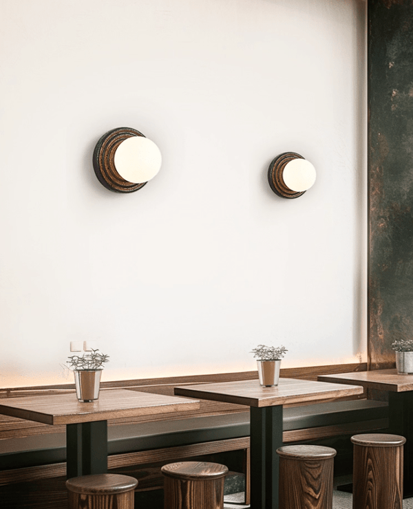 black travertine opal glass globe wall sconce 2