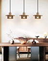 black yellow travertine mesh pendant light
