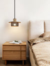black yellow travertine mesh pendant light