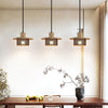 black yellow travertine mesh pendant light