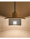 black yellow travertine mesh pendant light