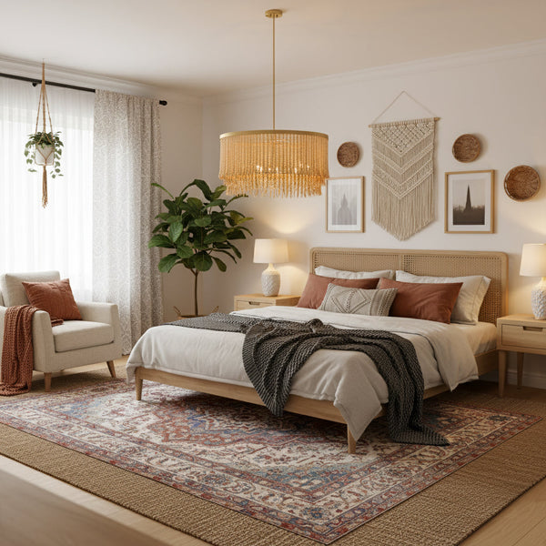bohemian antique brass wood coconut bead chandelier