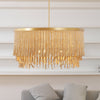 bohemian antique brass wood coconut bead chandelier