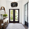 bohemian antique brass wood coconut bead chandelier