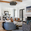 bohemian antique brass wood coconut bead chandelier