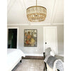 bohemian antique brass wood coconut bead chandelier