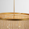 bohemian antique brass wood coconut bead chandelier