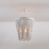 bohemian white wood bead iron chandelier