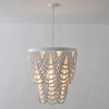 bohemian white wood bead iron chandelier