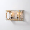 boho white wood cube candle wall sconce